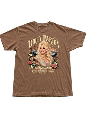Brown Savana Dolly Parton Tribute Graphic Tee
